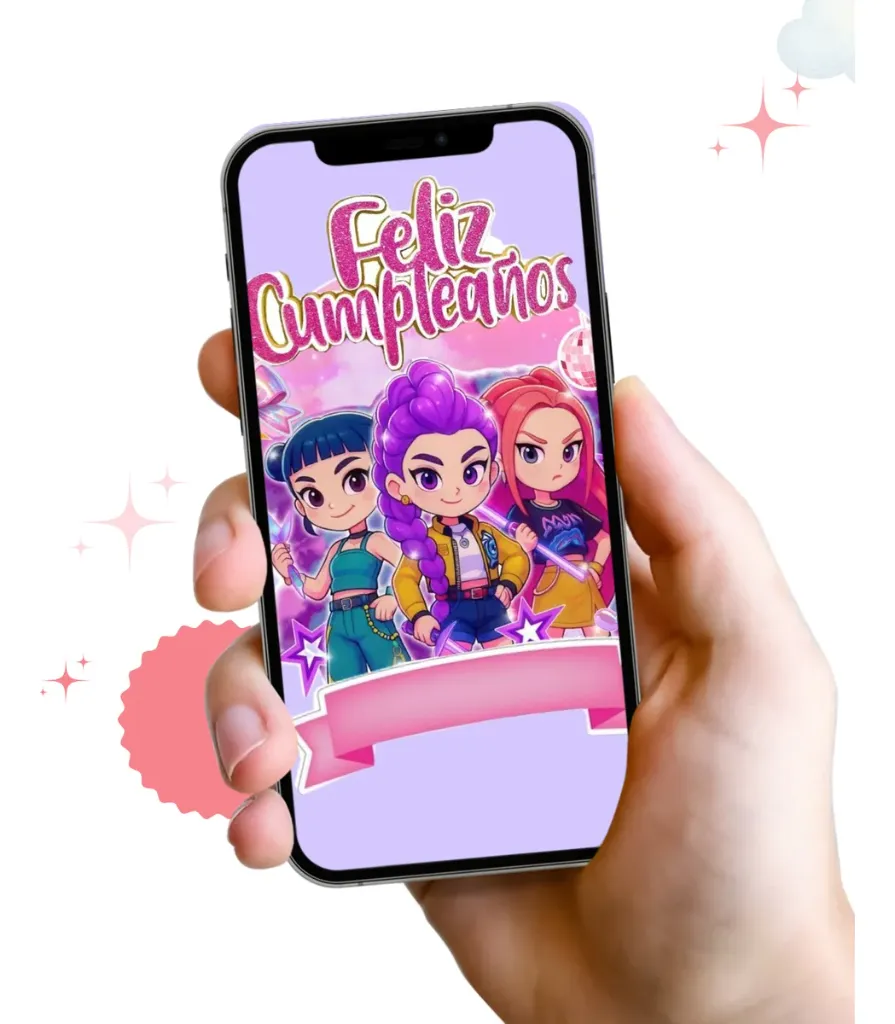 Invitación Digital Guerreras K-pop Pop